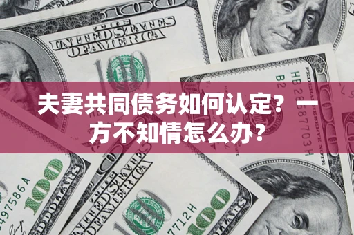 北京夫妻共同债务如何认定？一方不知情怎么办？