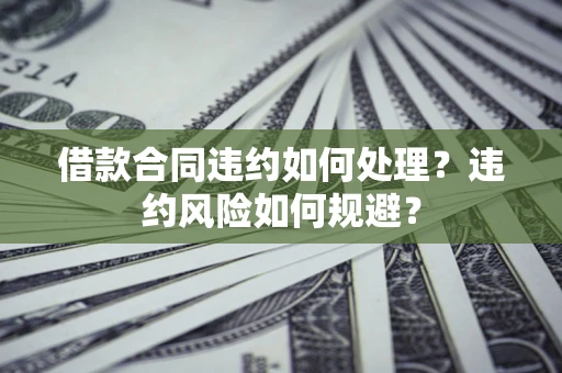 北京借款合同违约如何处理？违约风险如何规避？
